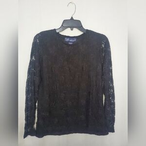 Pre-Loved Women’s Susan Graver Black Long Sleeve Shirt Size Medium